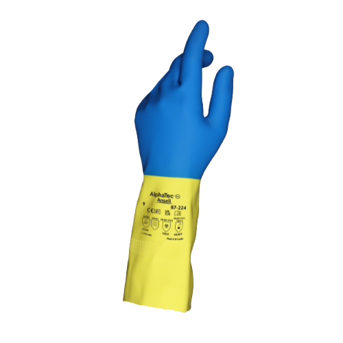 Guante de Seguridad AlphaTec® Ansell™ protección química modelo 87-224 talla 10